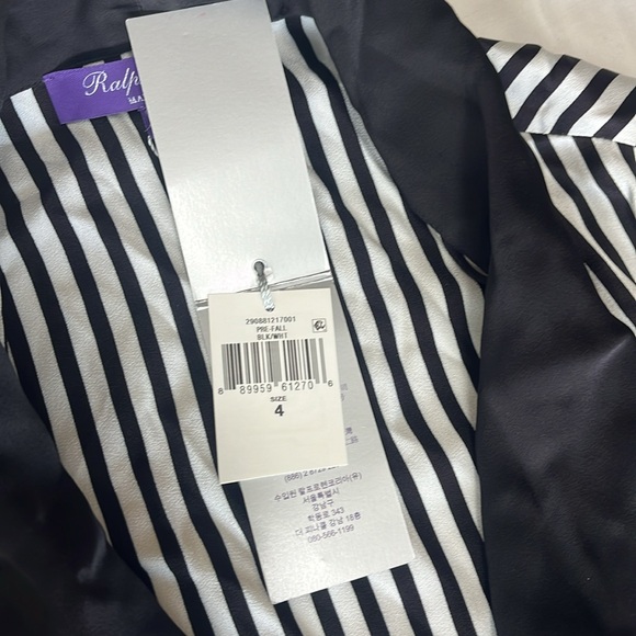 Ralph Lauren’s purple label black-white shiny viscose coat-dressing M in Italy. - Picture 6 of 16